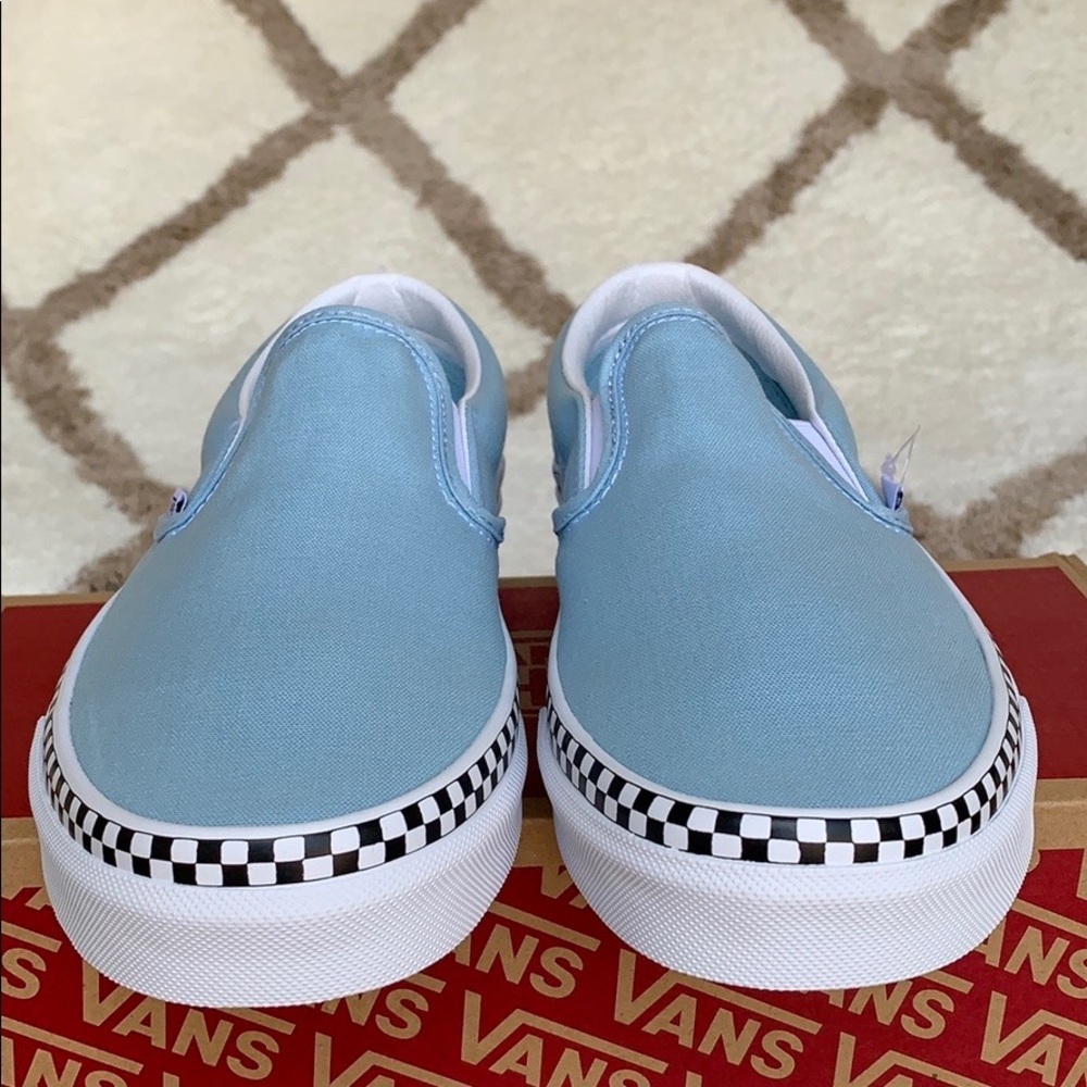 VANS CLASSIC SLIP-ON CHECK FOXING COOL BLUE WMNS - Picture 6 of 16